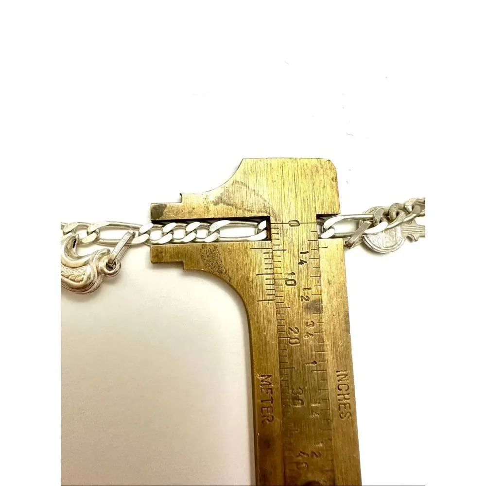 STUNNING VINTAGE ITALIAN STERLING SILVER 925 CHARM BRACELET